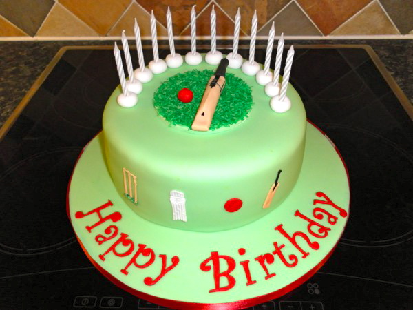 Happy Birthday Cricket Theme Cake Images With Name